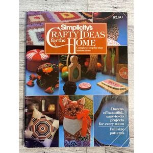 Simplicity's Crafty Ideas for the Home Millie Hines 1980 Vintage DIY Sewing Book